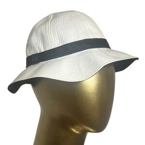 Vintage CHANEL Cream and Black Bucket Hat